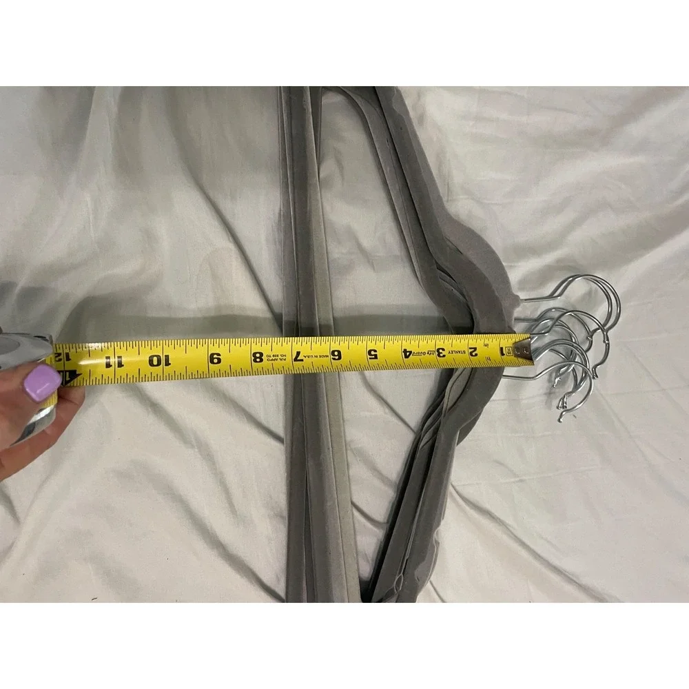 Lot of 10 multi grey Velvet Hangers Non-Slip Slim